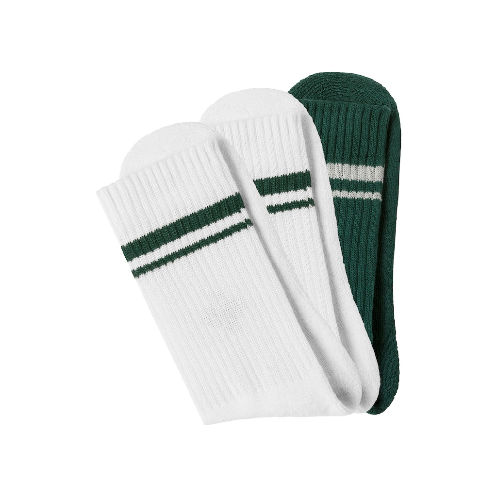 LASCANA ACTIVE Tennissocken, (Packung, 3 Paar), mit kleiner Stickerei