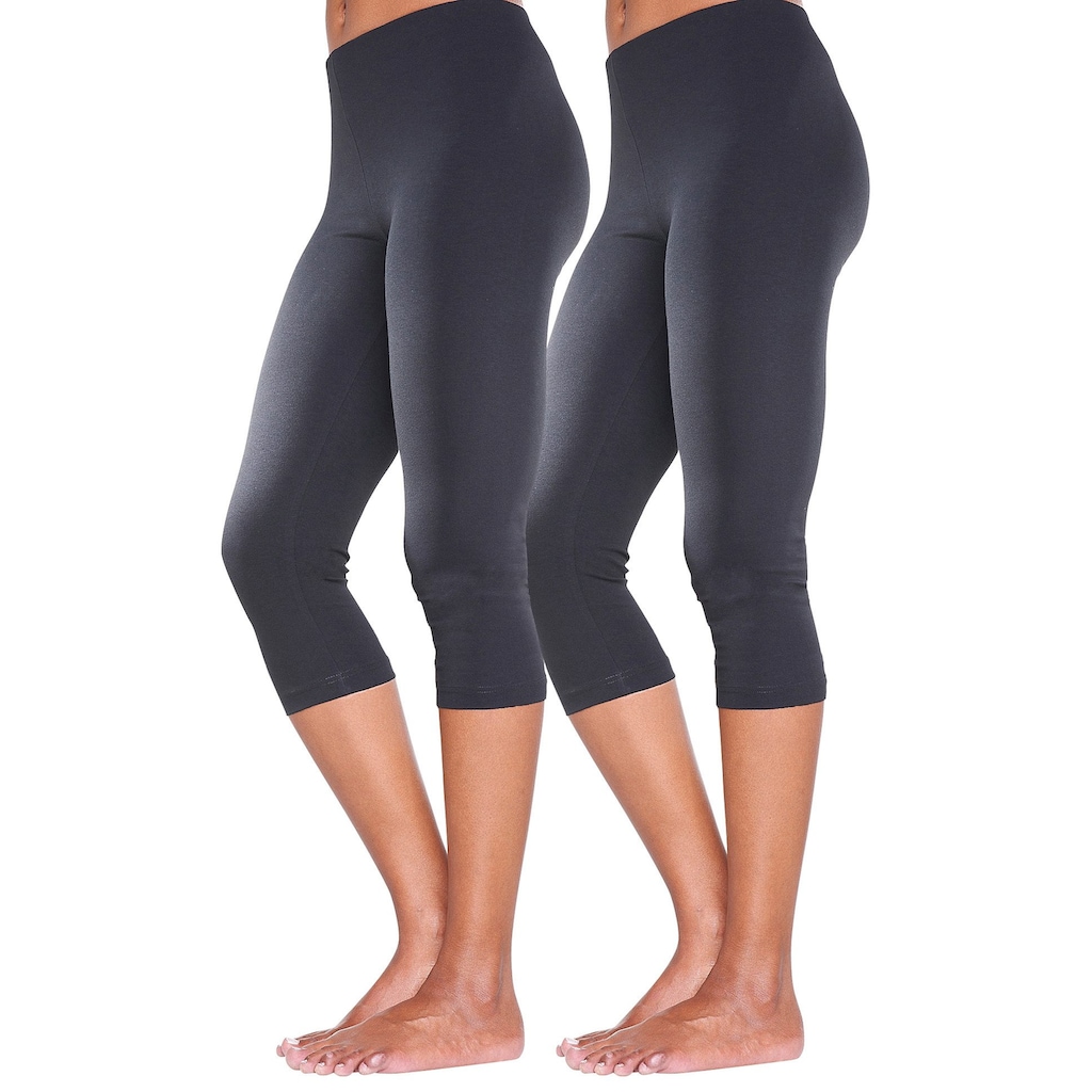 Vivance active Caprileggings, (2er-Pack), mit Gummibund, Loungewear