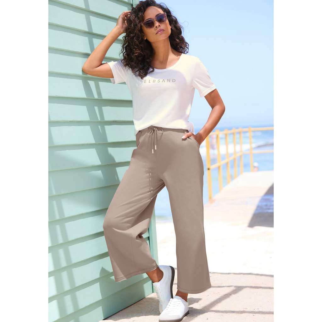 Elbsand 7/8-Hose, aus Sweatware mit weitem Bein