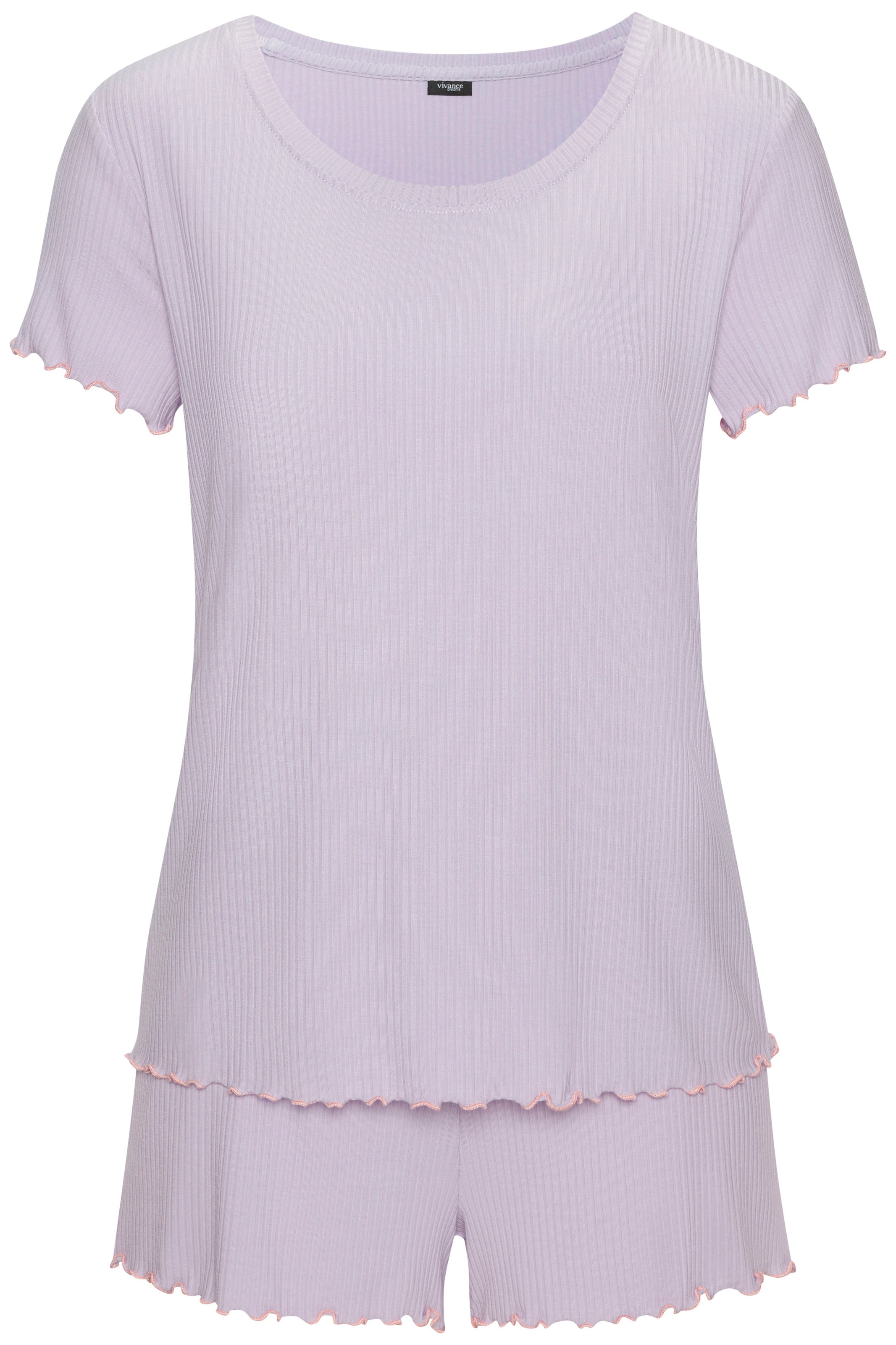 Vivance Dreams Shorty, (2 tlg.), mit süssem Babylock-Saum