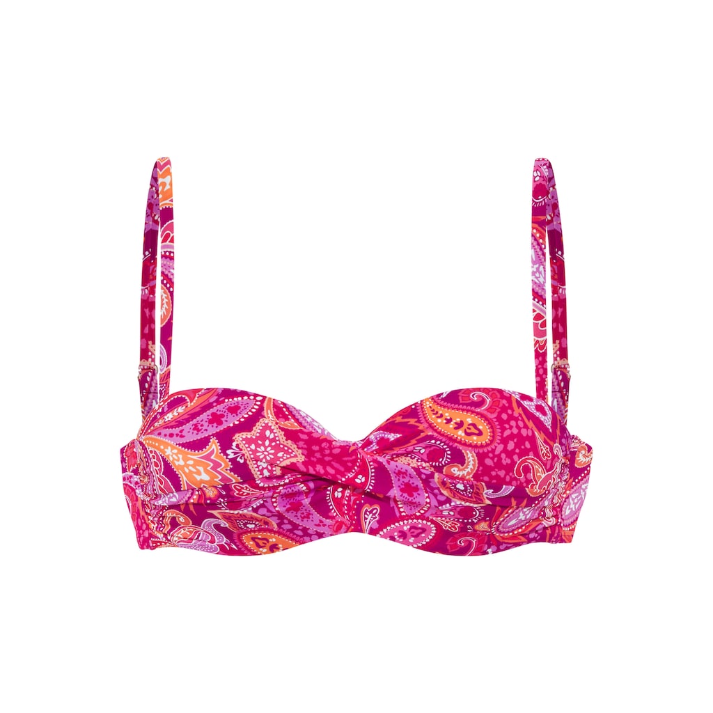 Vivance Bügel-Bandeau-Bikini-Top »Pretty«, mit modischem Paisleymuster und Wickeloptik