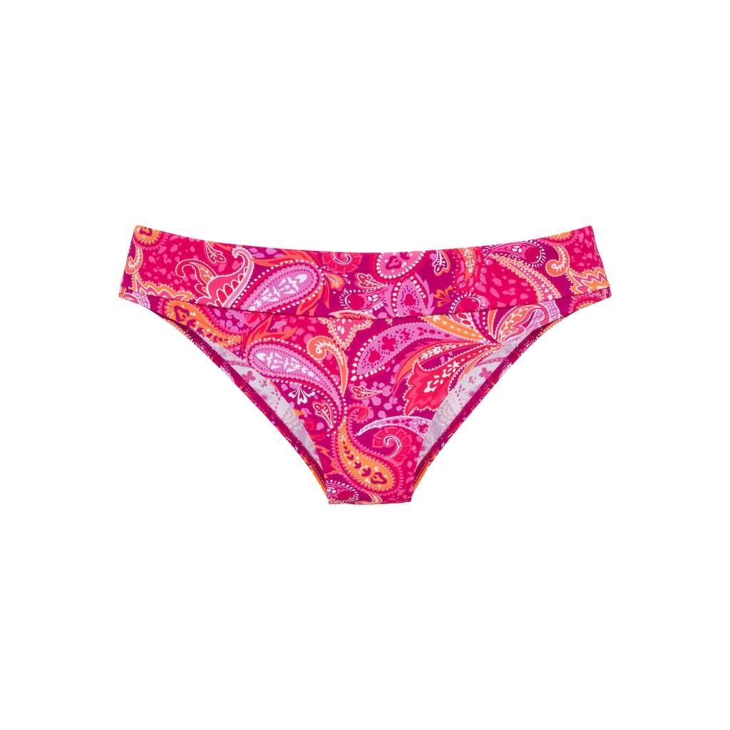 Vivance Bikini-Hose »Pretty«, mit Umschlagbund und modischem Paisleymuster