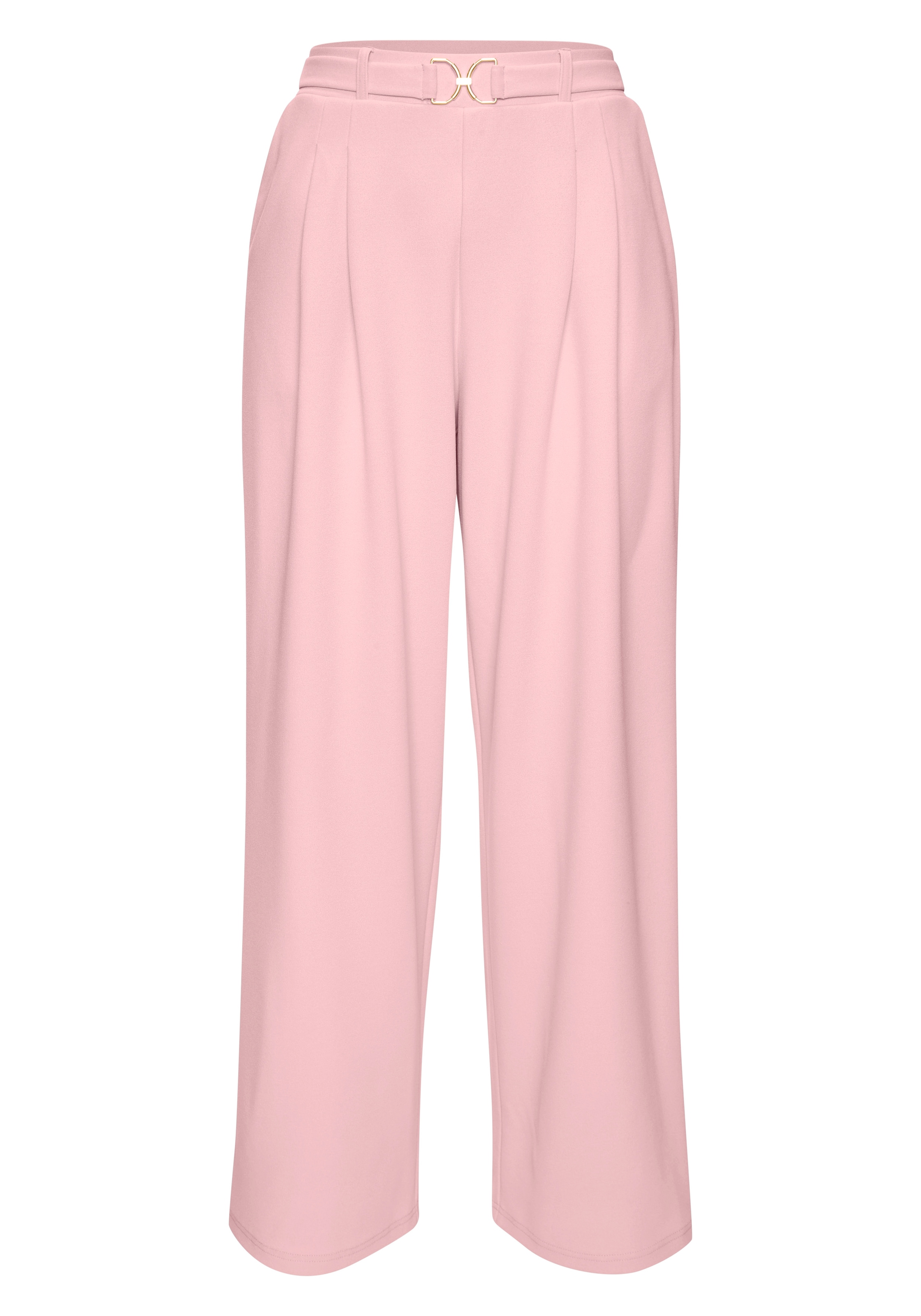 LASCANA Pantalon à enfiler »aus bügelfreier Ware mit weitem Bein«  Pantalon d'été, élégant et estival, chic business