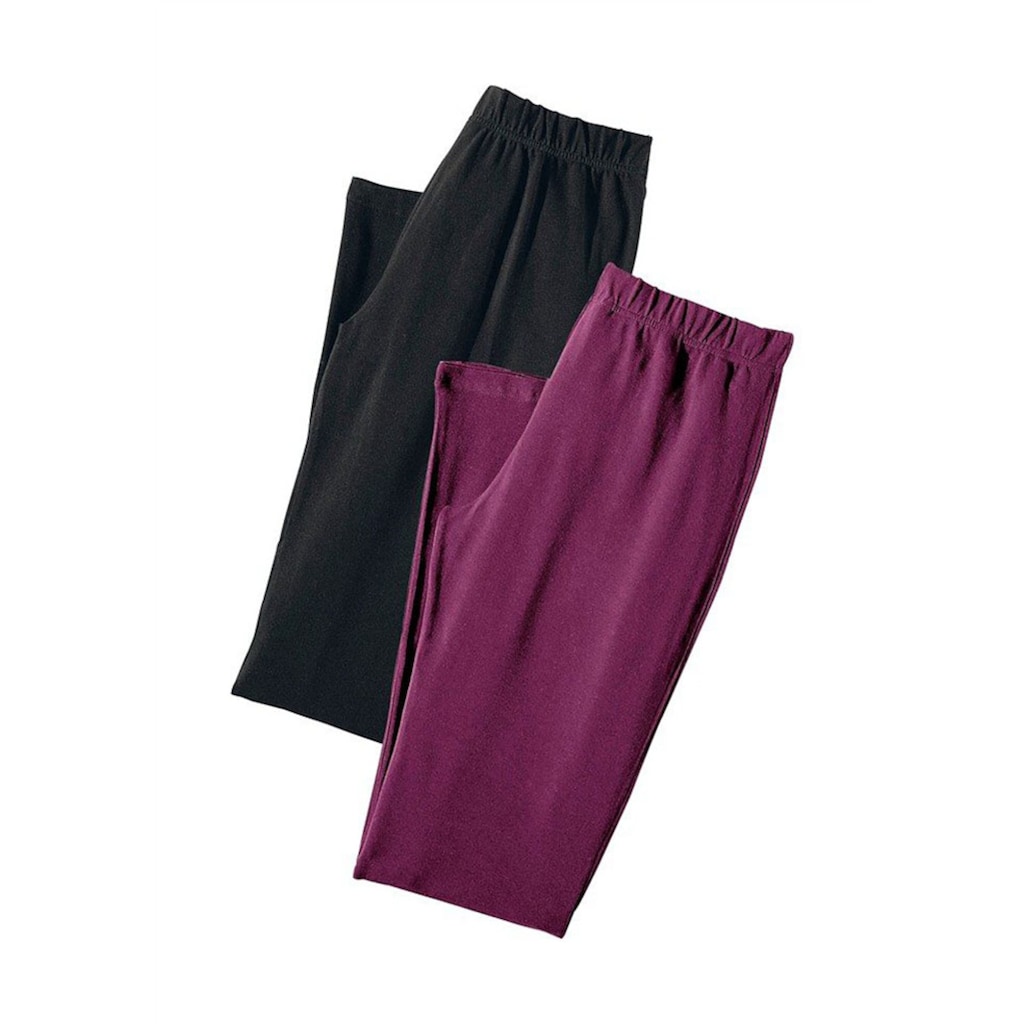 Vivance active Caprihose, (2er-Pack), mit Gummibund, Loungewear