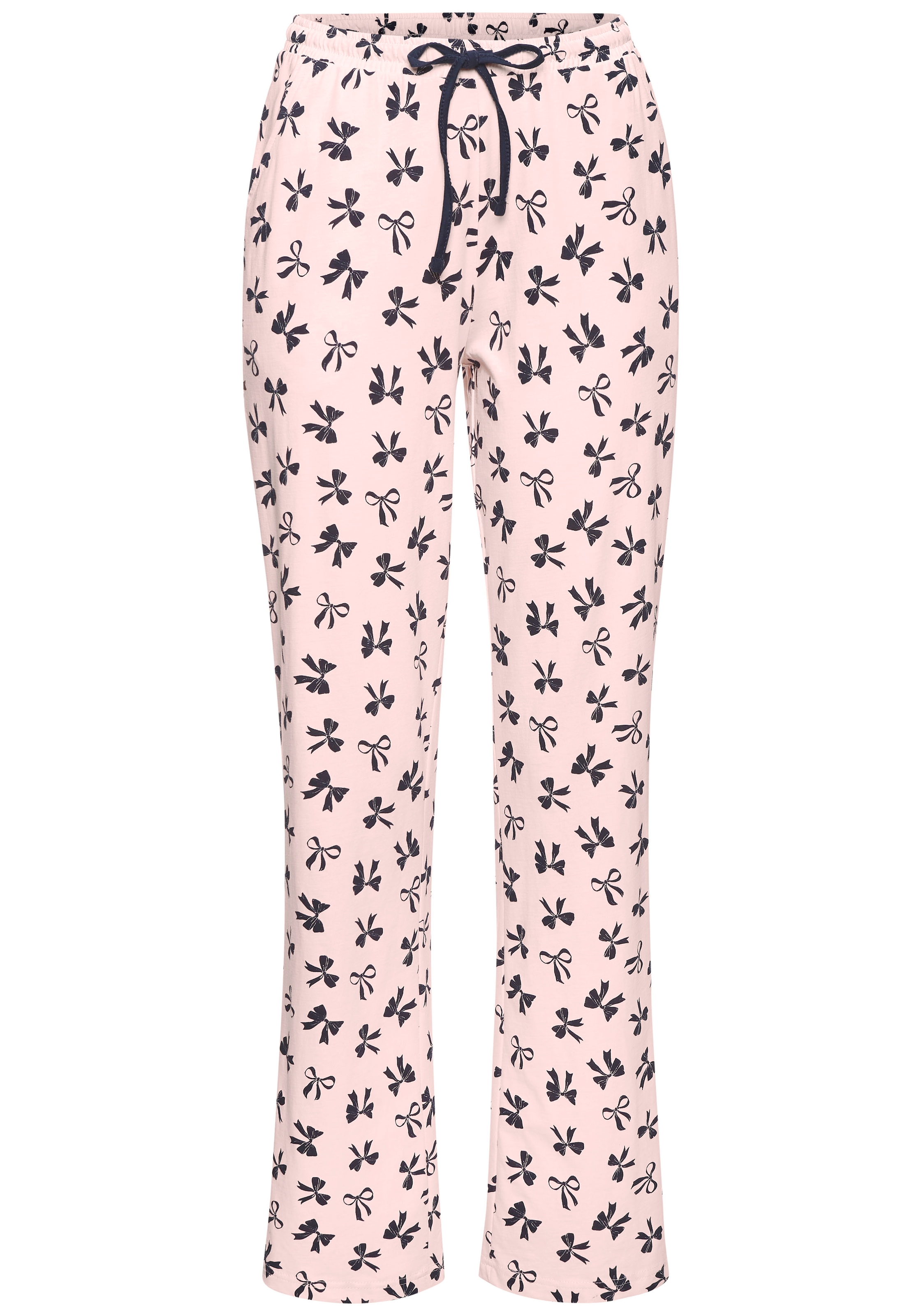 Vivance Dreams Pyjama Set, 2 Stk. tlg., Mit süssem Schleifenmuster