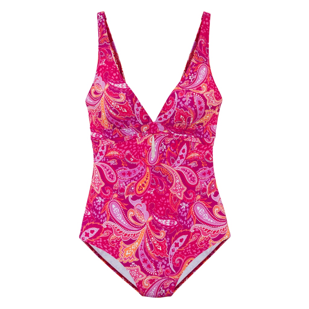 Vivance Badeanzug »Pretty«, mit V-Ausschnitt und modischem Paisleymuster