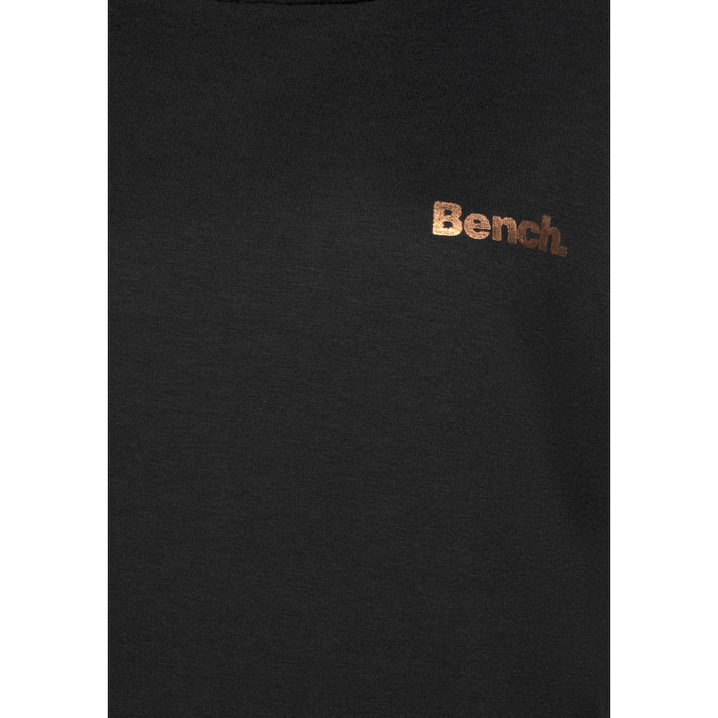 Bench. Loungewear Longsweatshirt, mit Stehkragen in Layeroptik und Kängurutasche, Loungewear