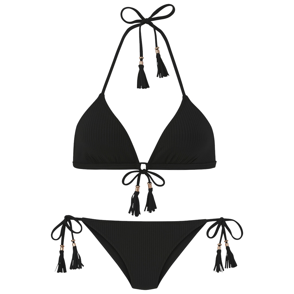 Elbsand Triangel-Bikini, aus trendiger Rippware