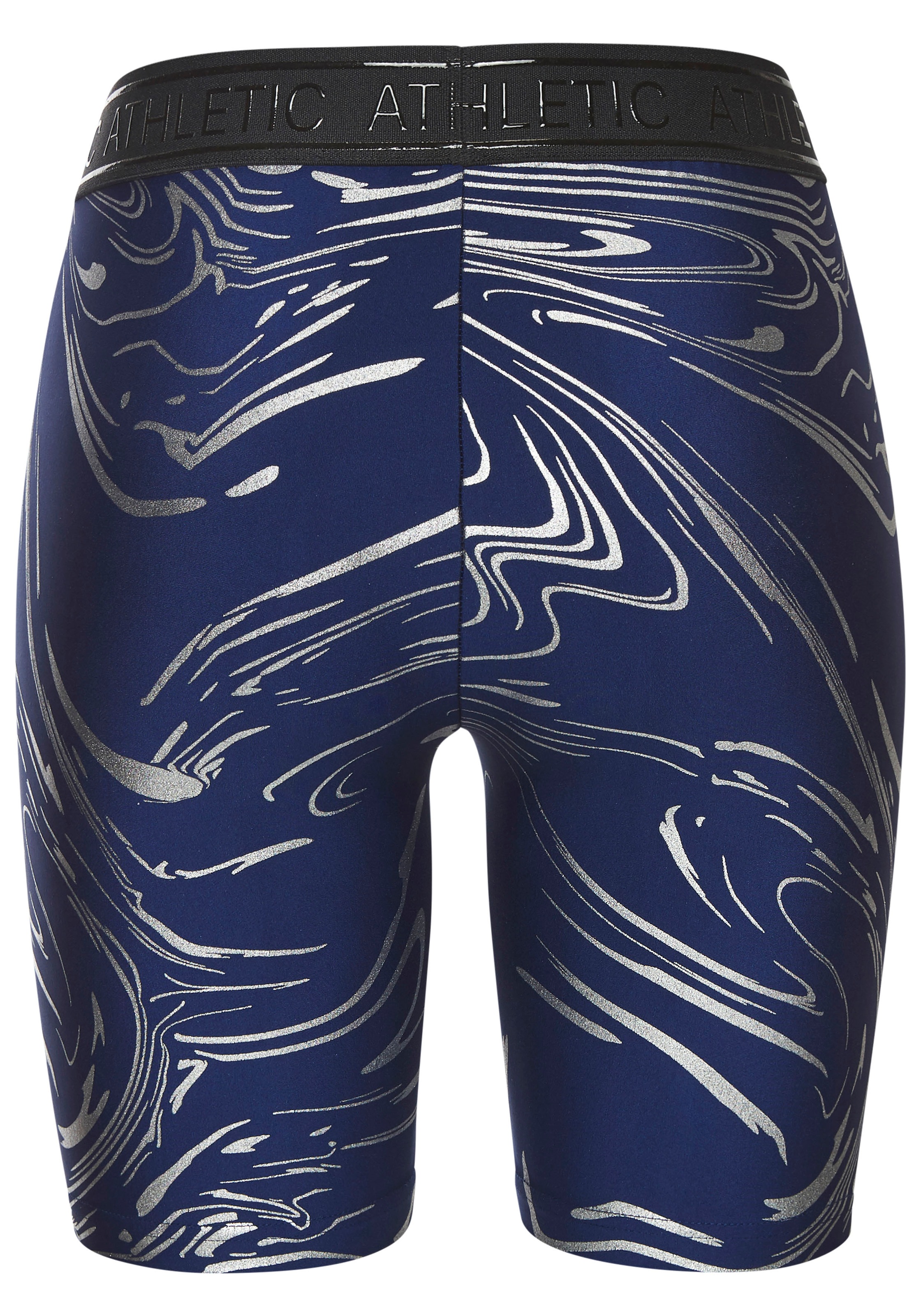 LASCANA ACTIVE Funktionsshorts, mit glänzendem 3D Schriftzug auf dem Bund