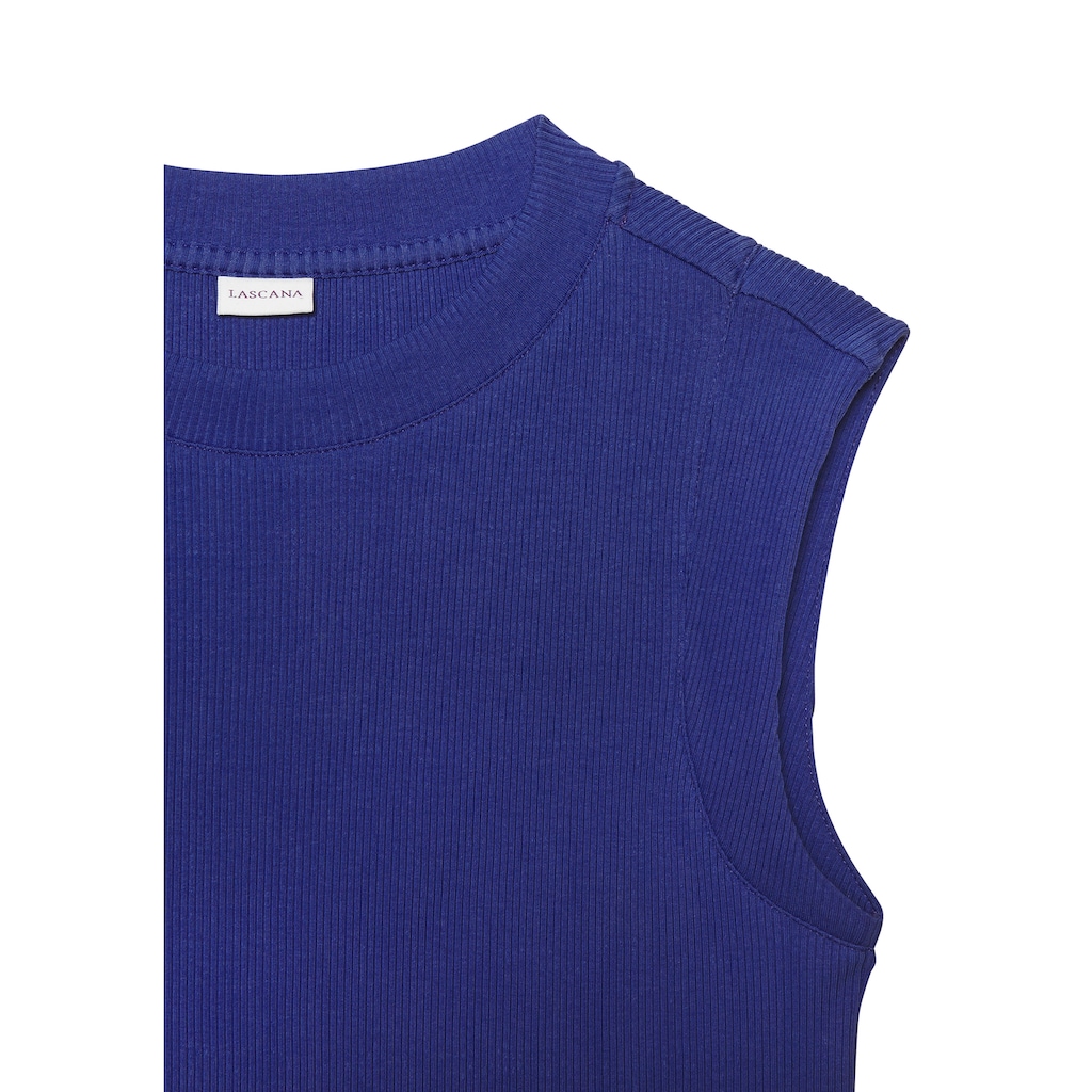 LASCANA Ripptanktop, mit breiten Trägern, figurbetonte Passform