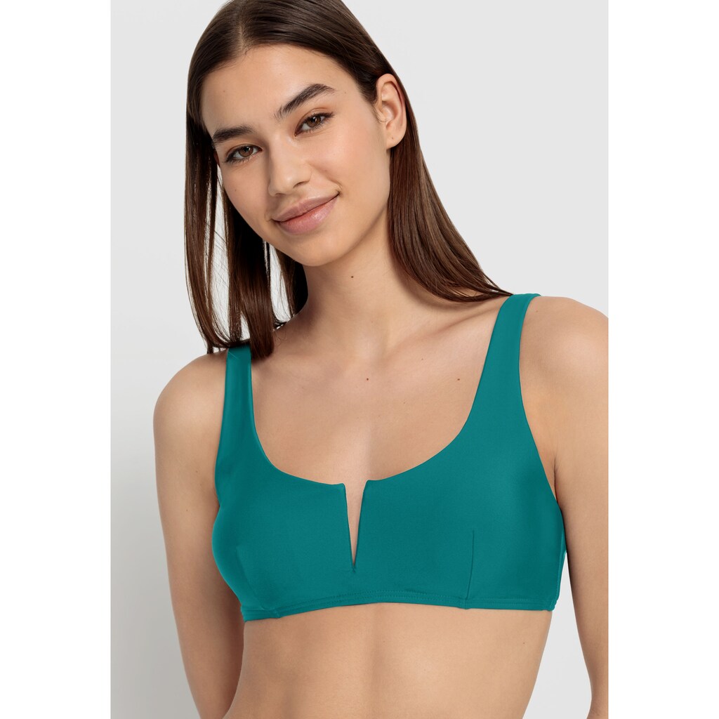 LSCN by LASCANA Bustier-Bikini-Top »Gina«, mit V-Ausschnitt vorne