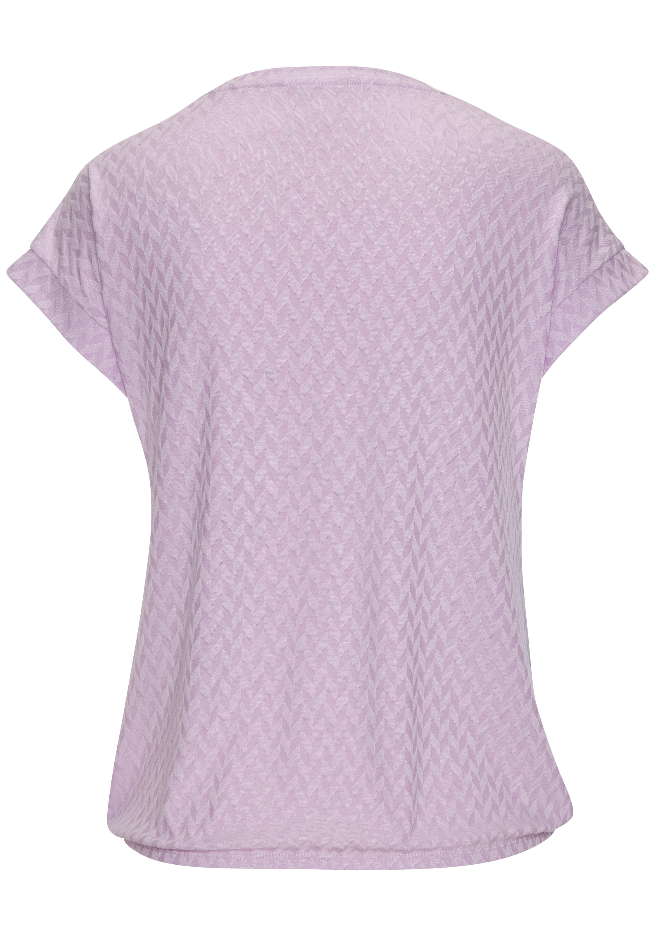 Vivance T-shirt à manches courtes »mit modischem Jacquard-Muster« aus hochwertiger Qualität mit Viskose