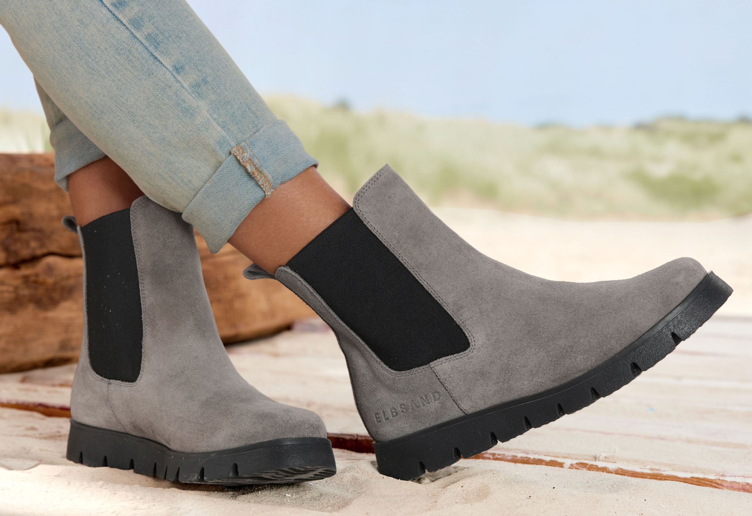 Elbsand Stiefelette »Chelseaboots«  Schlupfstiefel, Bikerboots, Stiefel, Boots aus Leder