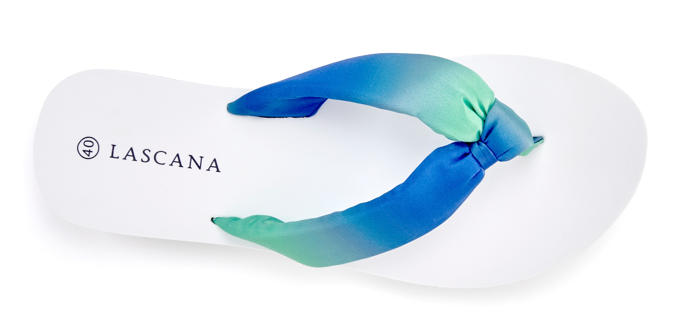 LASCANA Badezehentrenner, Sandale, Pantolette, Badeschuh ultraleicht mit softem Band VEGAN