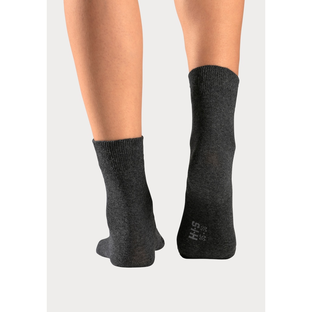 H.I.S Basicsocken, (Packung, 5 Paar), mit besonders weichem Bündchen