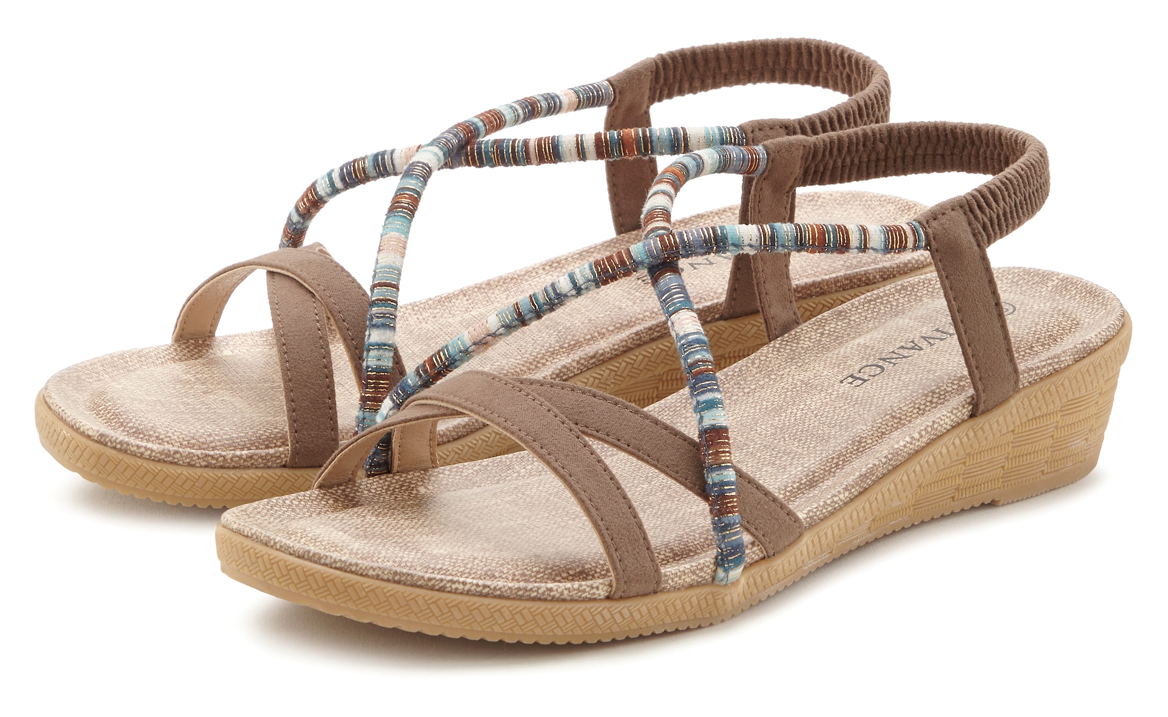 Vivance Sandale »Sommerschuh«, mit dezenten Schmuckelementen, Sandalette, Sommerschuh VEGAN