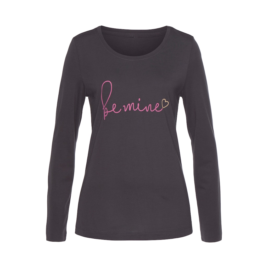 Vivance Dreams Pyjama, (Set, 2 tlg.), mit Herzchenprint