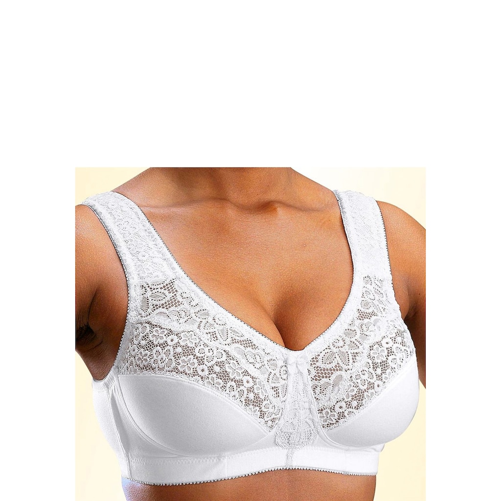 petite fleur Entlastungs-BH, ohne Bügel, mit eleganter Spitze, Basic Dessous