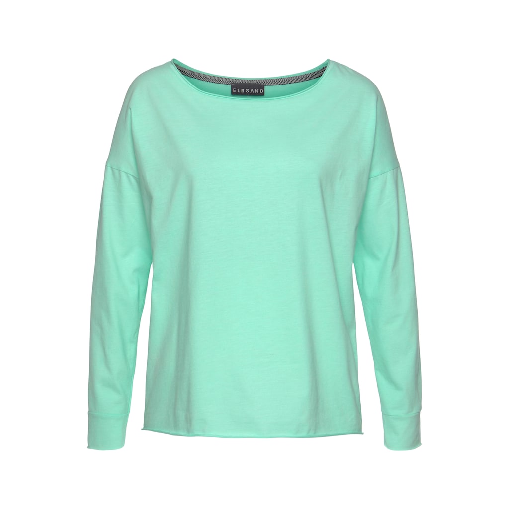 Elbsand Langarmshirt »Raina«, mit Logoprint hinten, Longsleeve aus Baumwoll-Mix