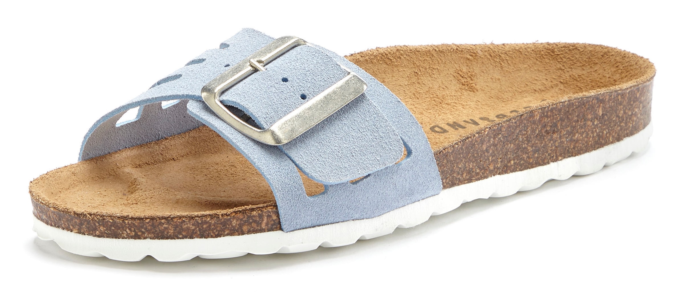 Elbsand Pantolette »Sandale«, Mule, offener Schuh aus Leder mit weichem Komfortkorkfussbett