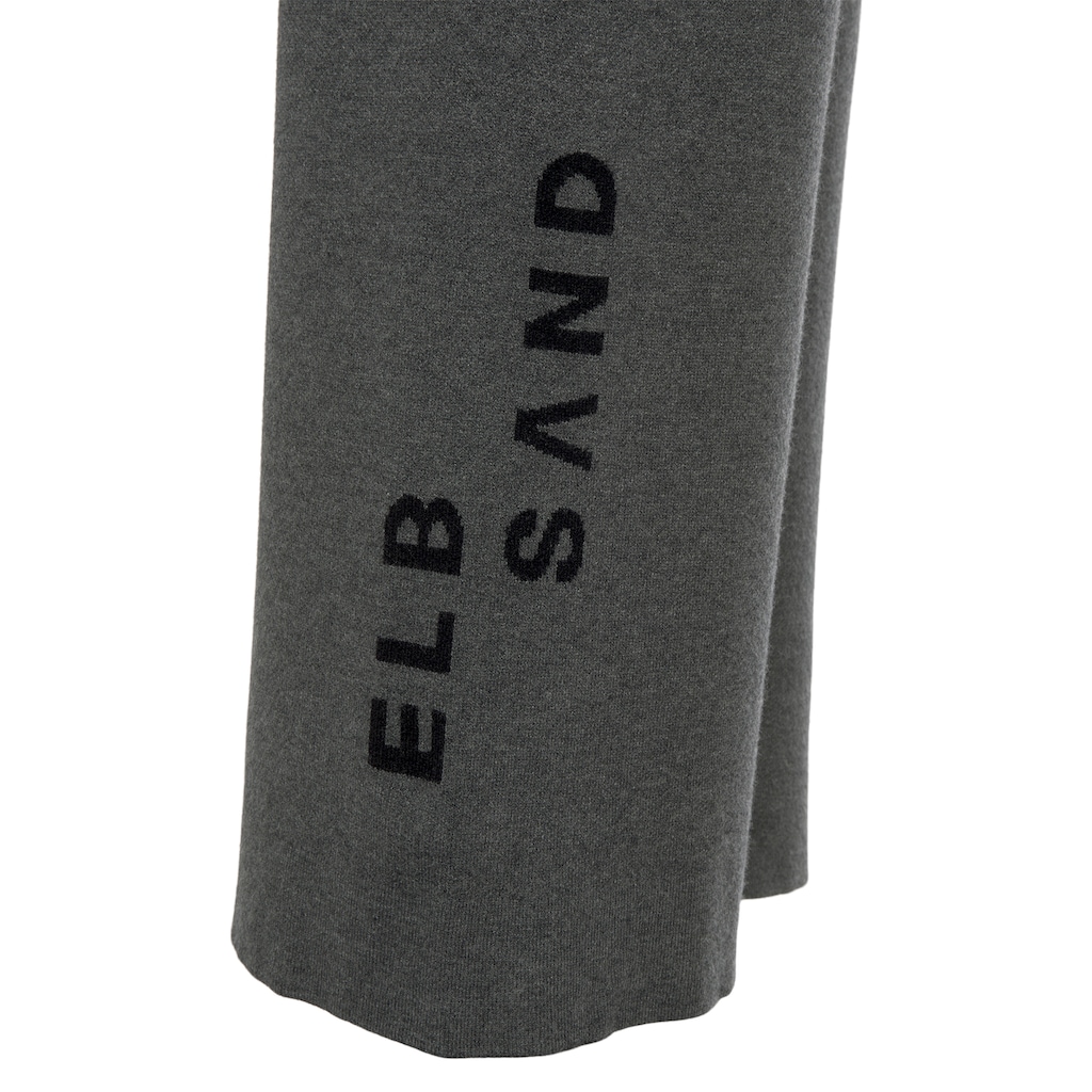 Elbsand Strickhose, mit weitem Bein und eingestricktem Logo, Loungewear