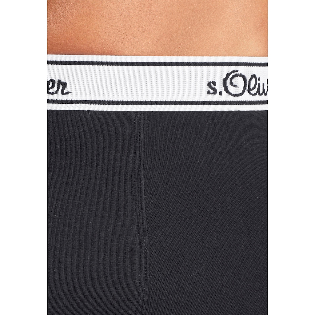 s.Oliver Boxer »Boxershorts für Herren«, (Packung, 3 St.), mit weissem Webbund