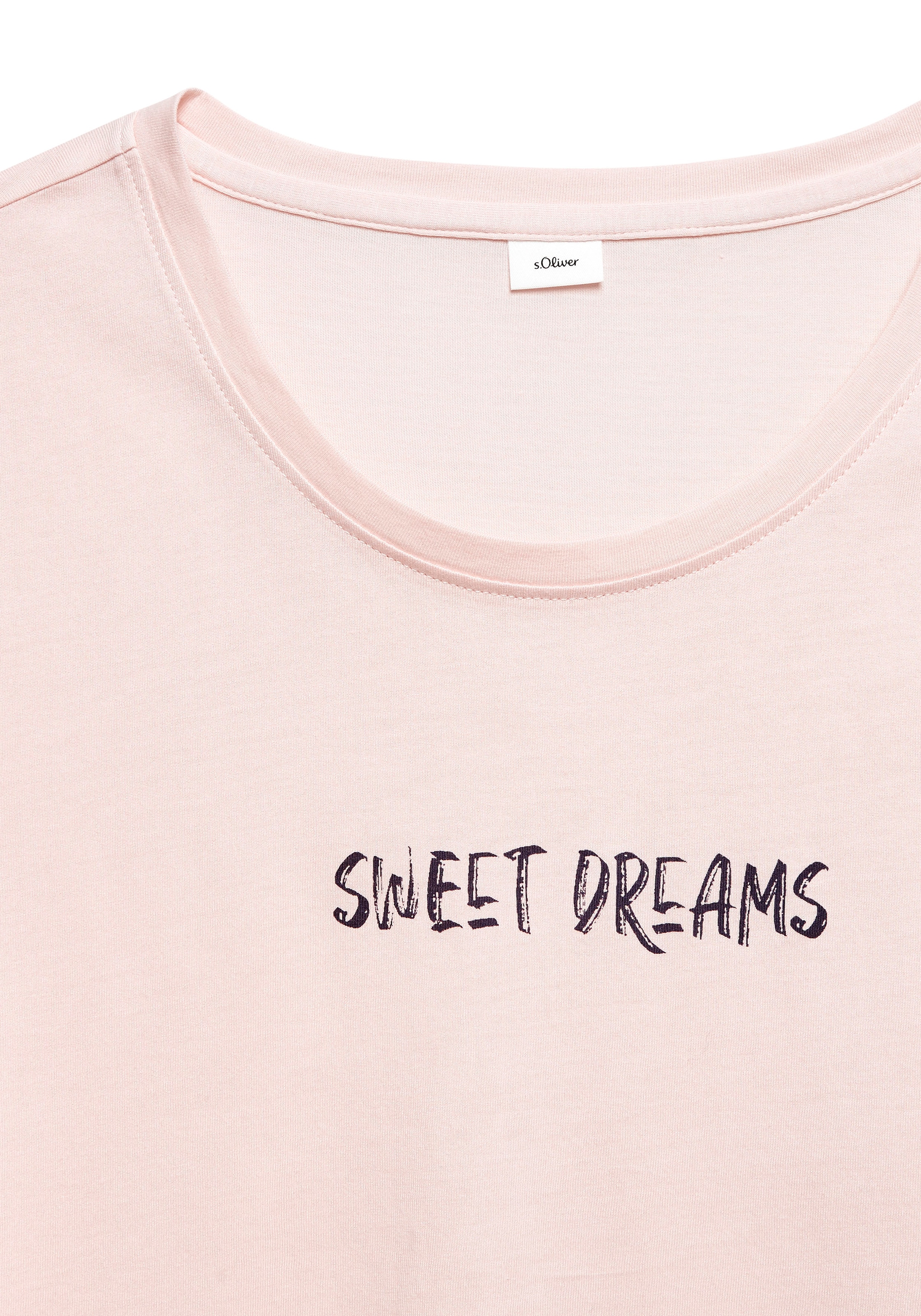 s.Oliver Pyjamaoberteil mit kleinem Frontprint