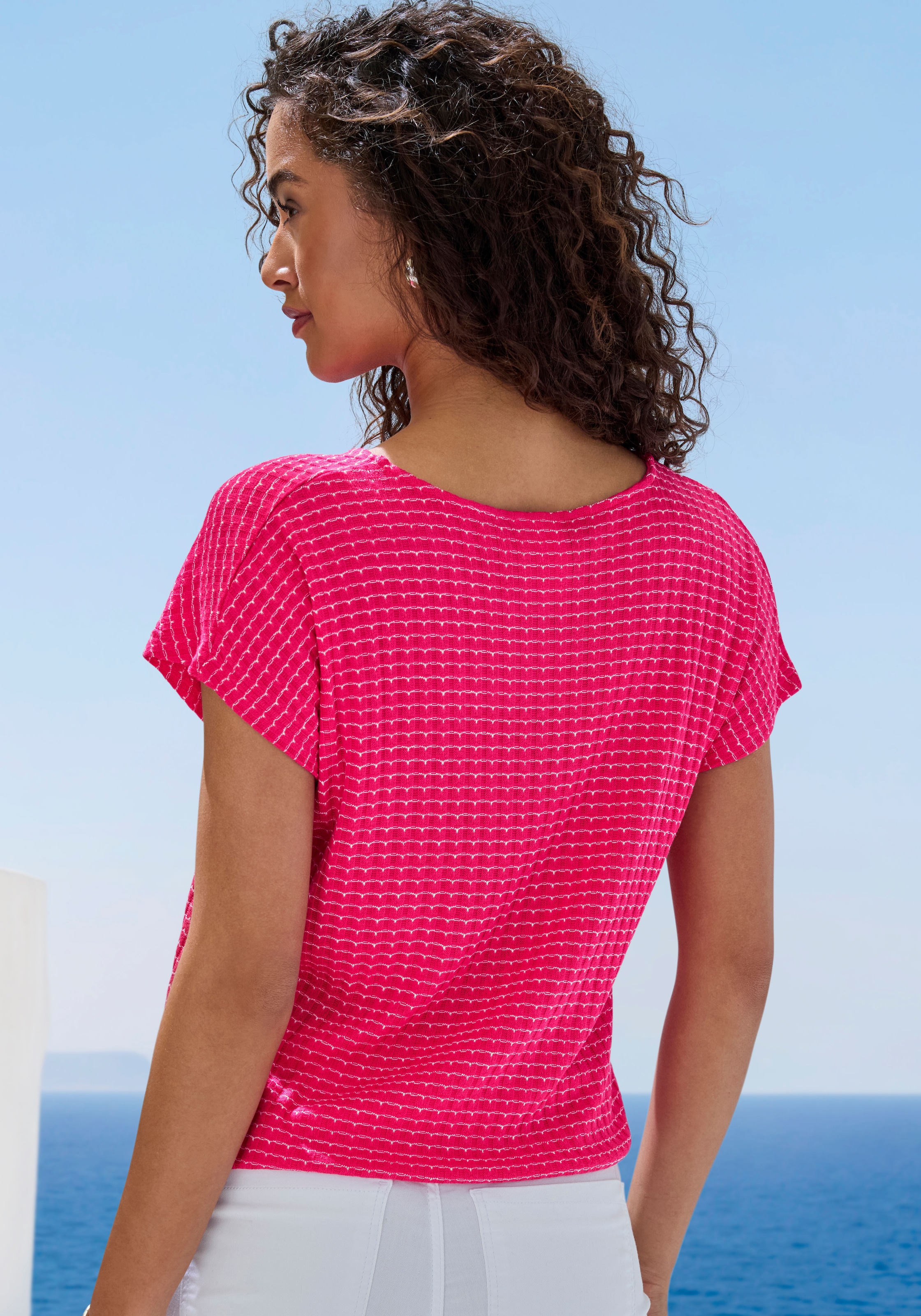Vivance Kurzarmshirt »aus sommerlicher Strickqualität« Set,  mit Gummizug im Bund