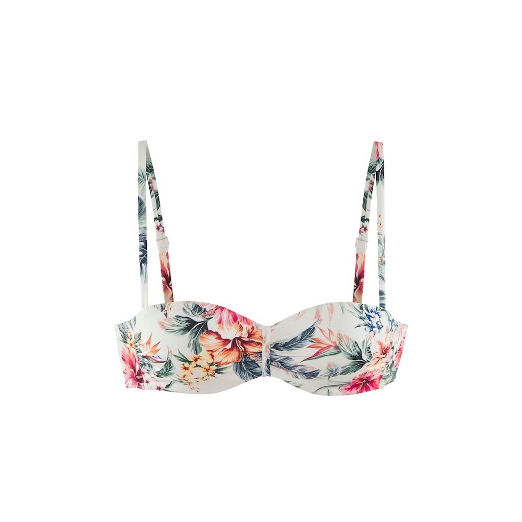 LASCANA Bügel-Bandeau-Bikini-Top »Salsa«, mit tollem Blumenprint