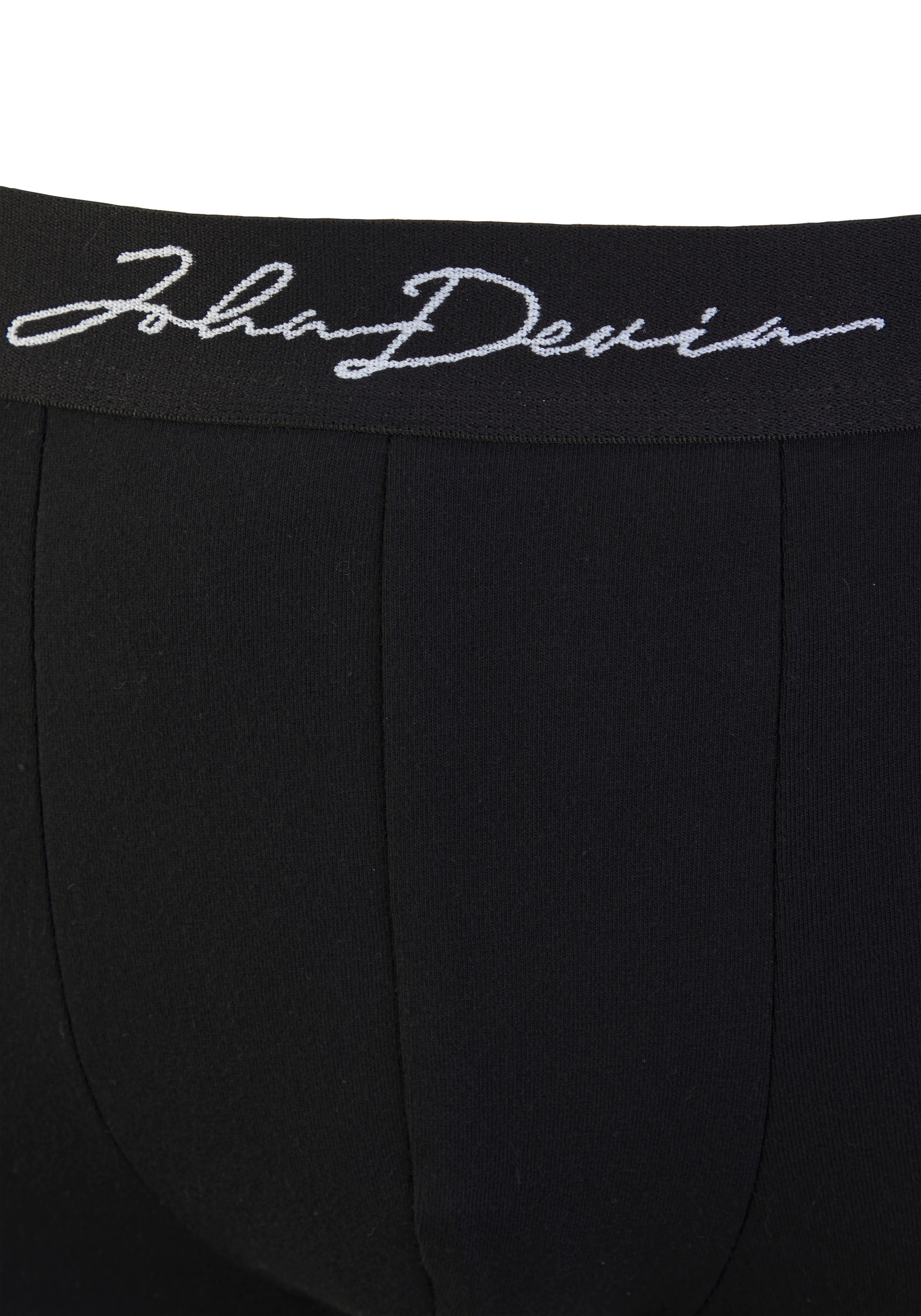 John Devin Boxer »Boxershorts für Herren« Paquet, 5 cuis avec joli lettrage à la taille, matière jersey, uni