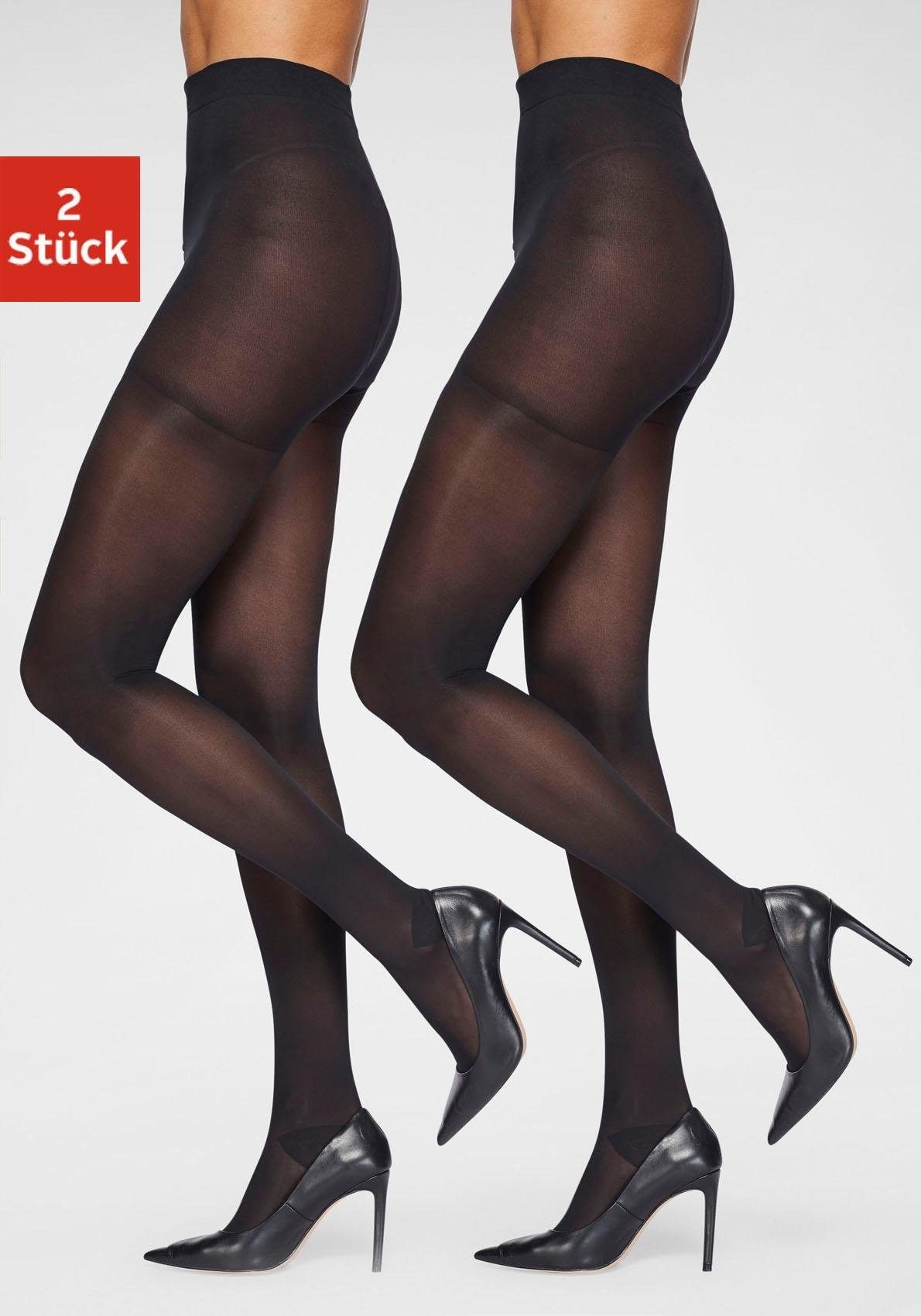 LASCANA Stützstrumpfhose 70 Packung, 2 Stk. tlg. mit verstärktem Höschenteil