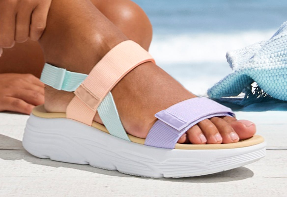 Vivance Sandale »Sandalette, Pantolette, Sommerschuhe, Riemchensandale«  NEU mit bunten Riemchen und Klettverschluss VEGAN
