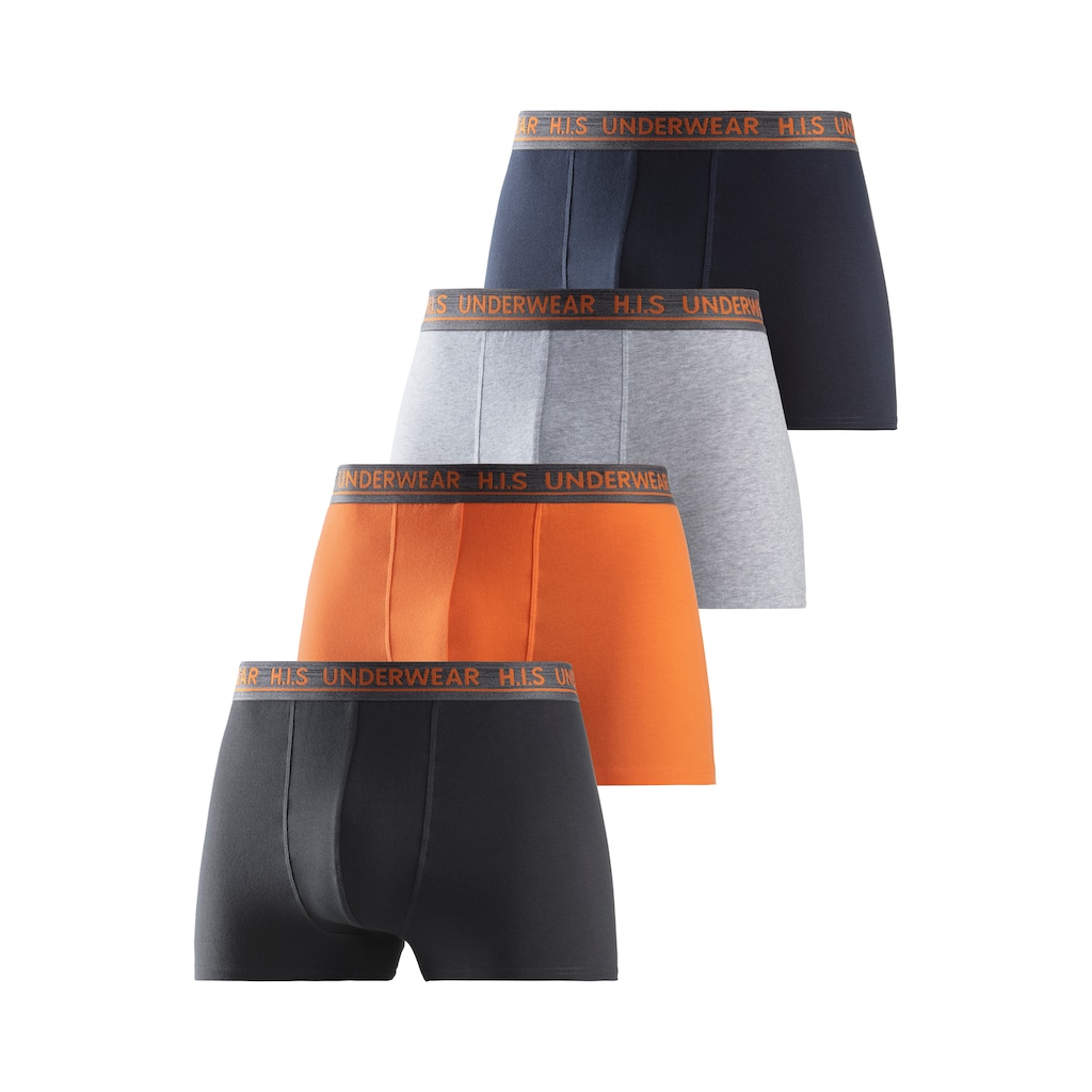 H.I.S Boxer »Boxershorts für Herren«, (Packung, 4 St.), mit bequemem Stretchbündchen
