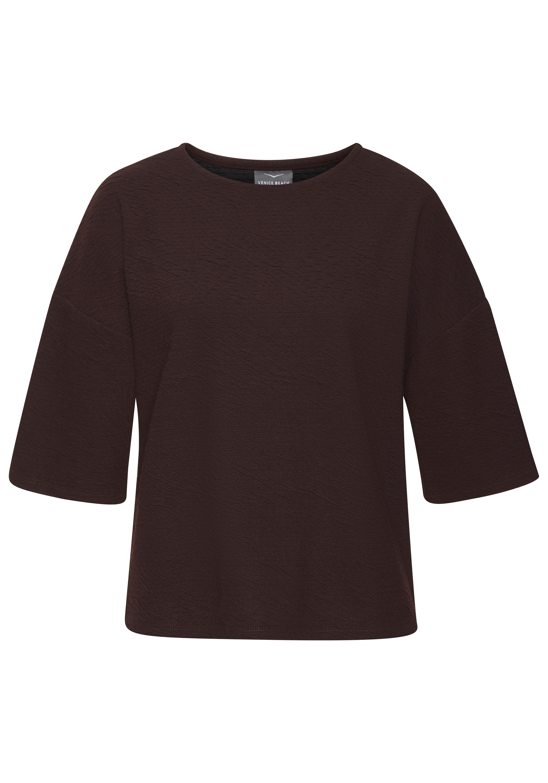 Venice Beach Shirt à col rond aus softer Strukturware, Oversize-Shirt, Sommershirt, casual
