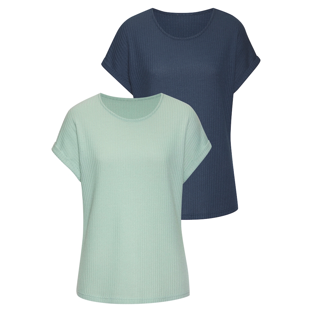 Vivance Kurzarmshirt »aus weicher Piqué-Qualität«, (2er-Pack)
