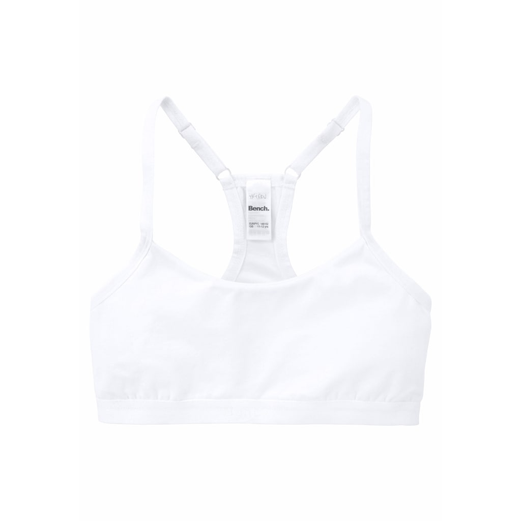 Bench. Bustier, Mädchen - mit sportivem Racerback und verstellbaren Trägern