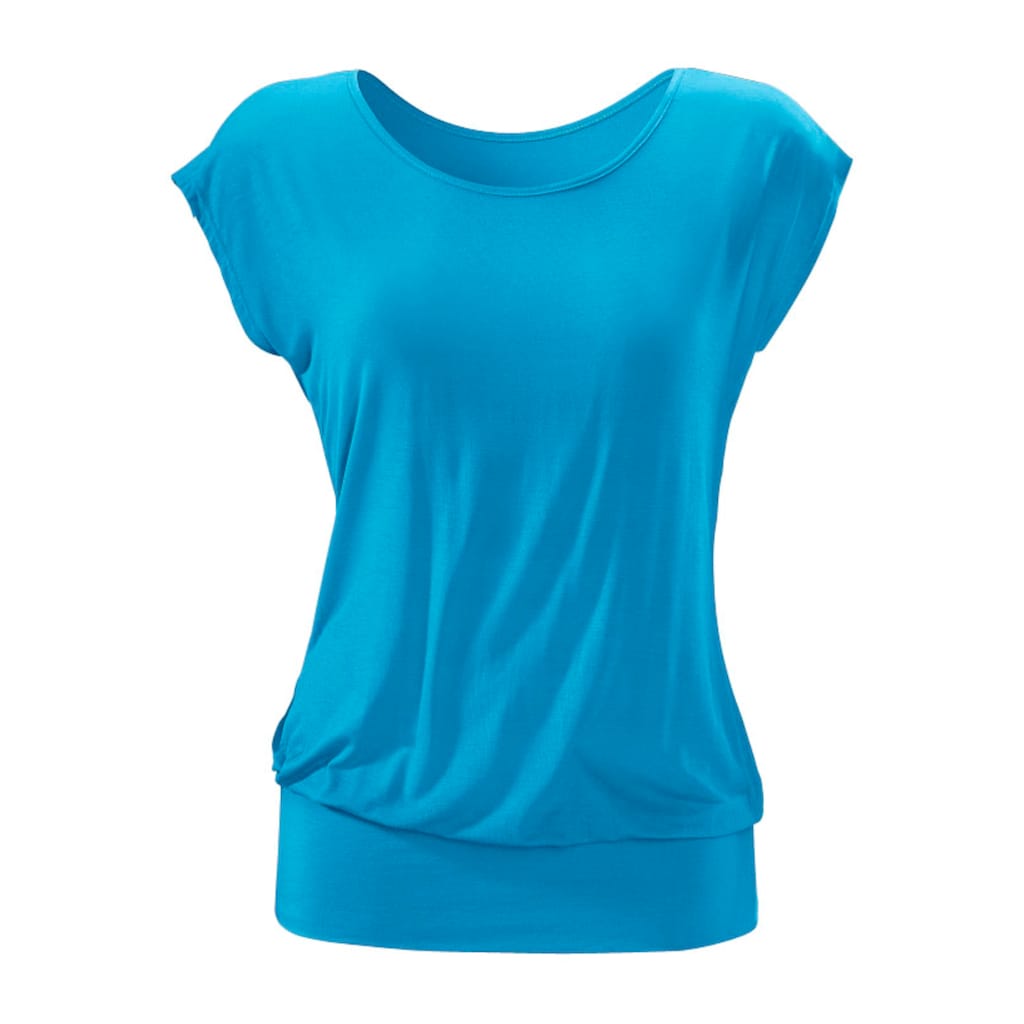 LASCANA Longshirt »mit breitem Bund«, (2er-Pack), aus weichem Viskose-Stretch