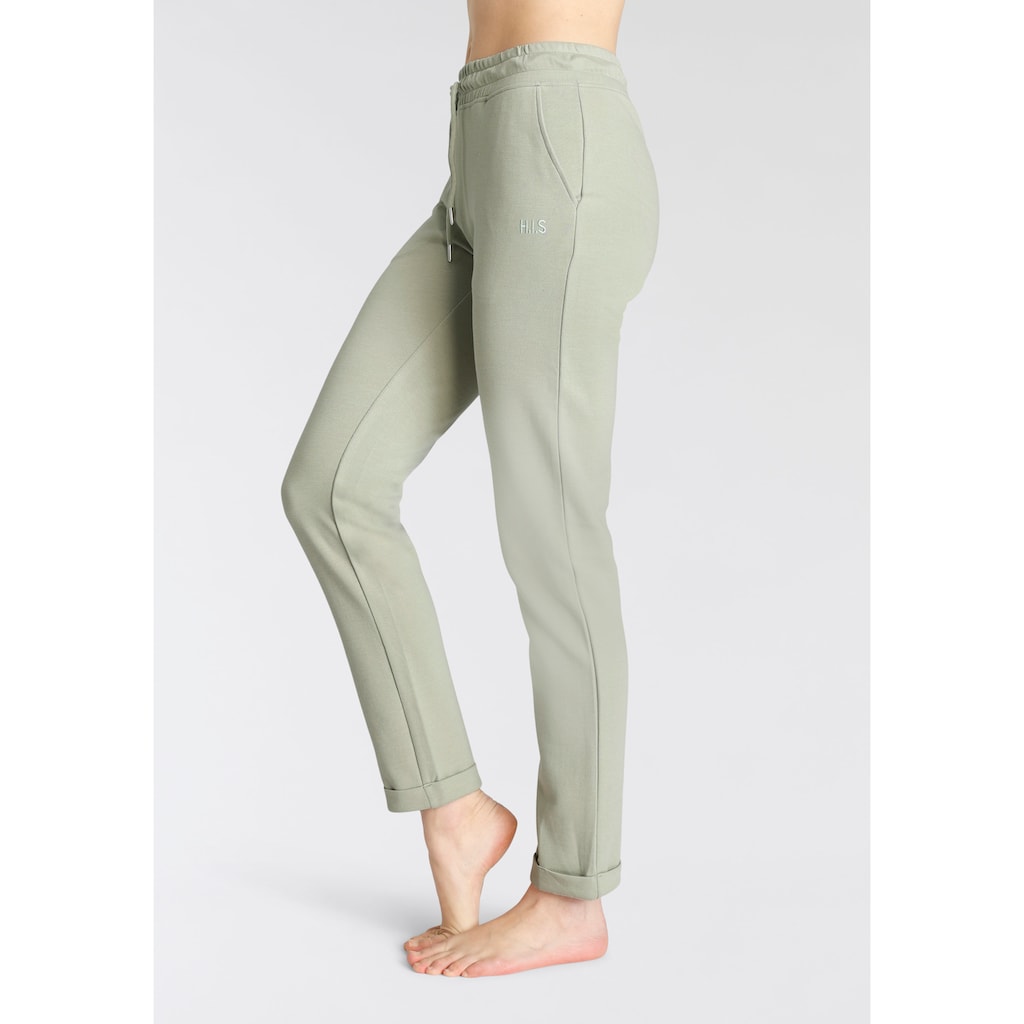 H.I.S Sweathose, Schlupfhose mit kleinem Aufschlag am Saum, Loungewear