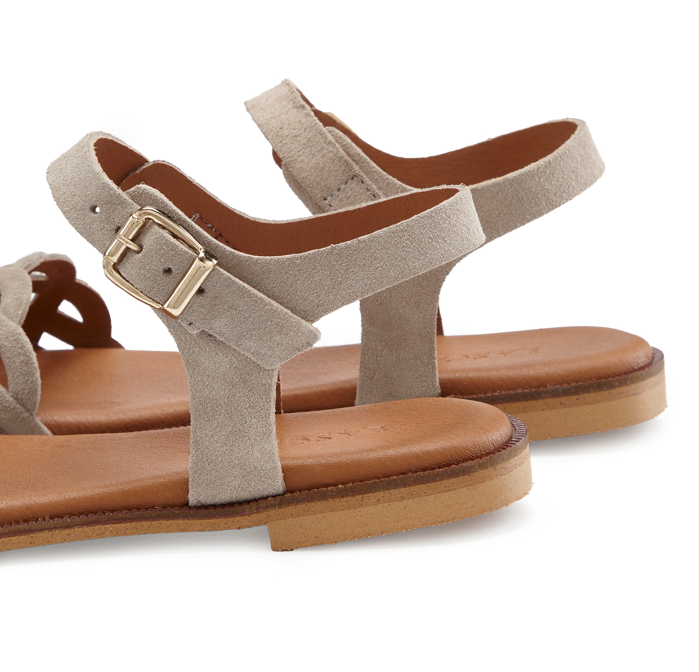 LASCANA Sandale »Sommerschuh«  Sandalette, Sommerschuh aus Leder mit Cut-Outs und weicher Innensohle