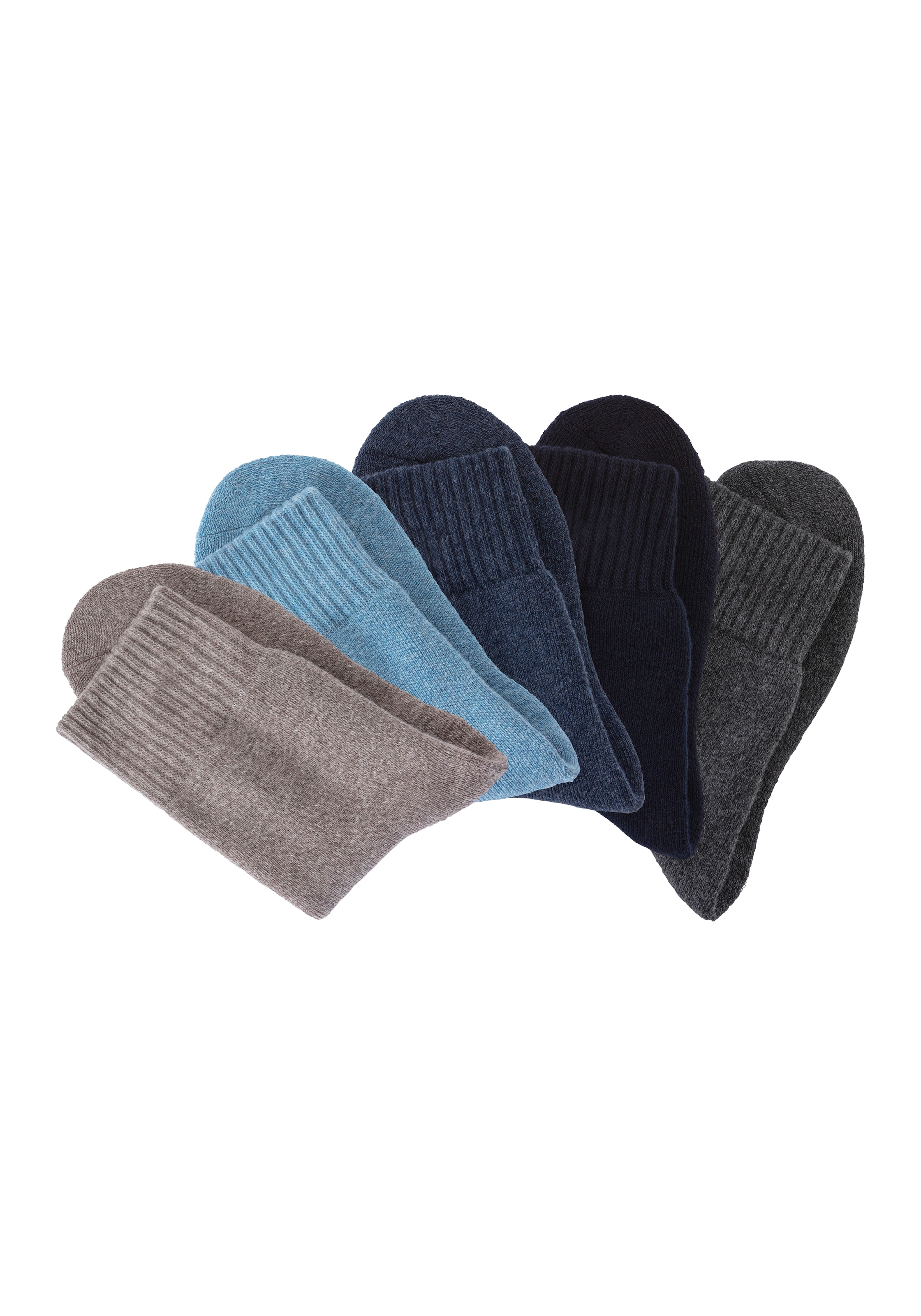 Lavana Chaussettes basiques Packung, 5 Couple tlg. Thermosocken mit Vollfrottee