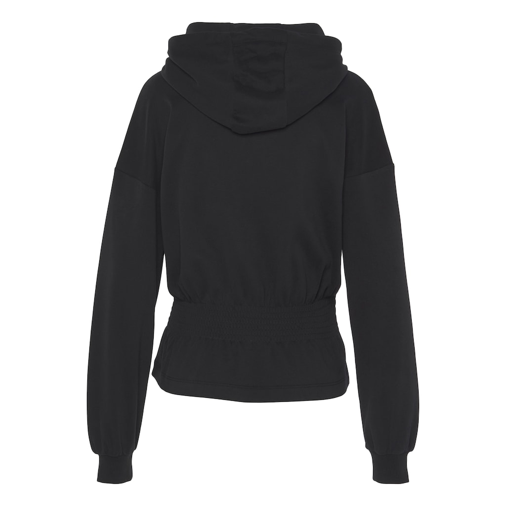 LASCANA Hoodie, mit elastischer Raffung in der Taille, Loungewear