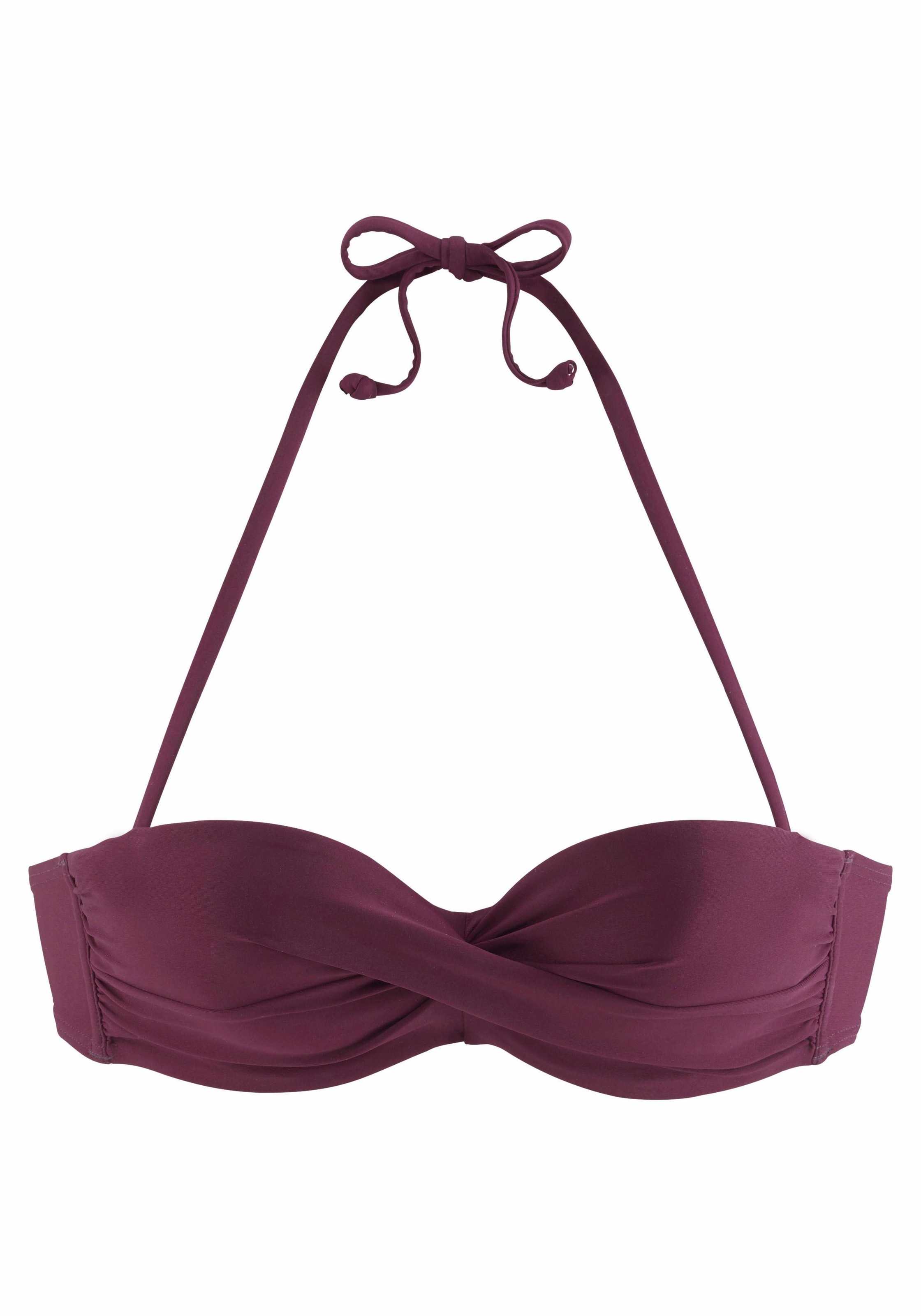 LASCANA Bügel-Bandeau-Bikini-Top "Italy" mit seitlichen Stäbchen