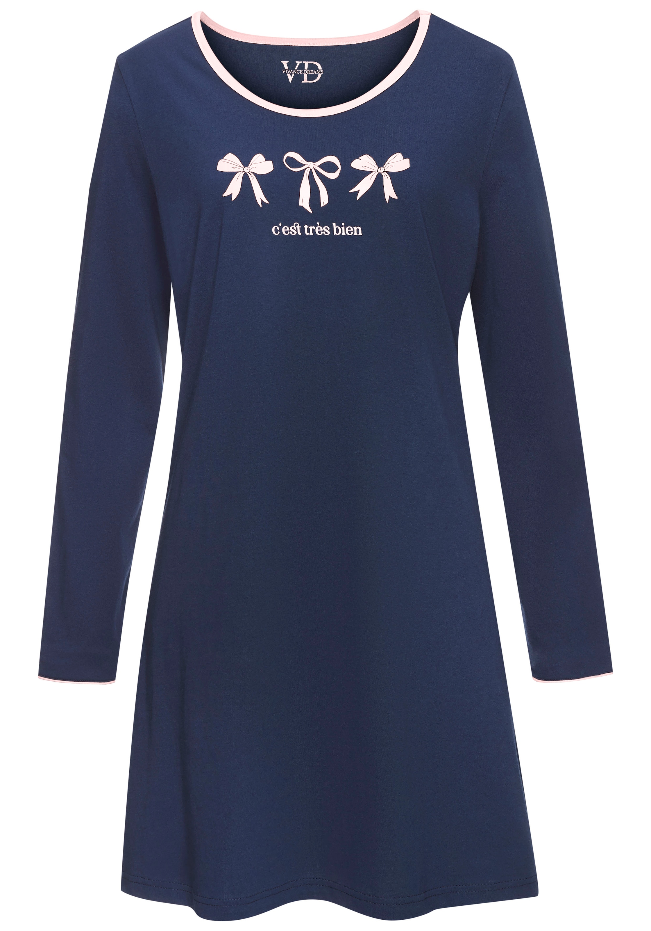 Vivance Dreams Nachthemd Mit süssem Schleifenmuster