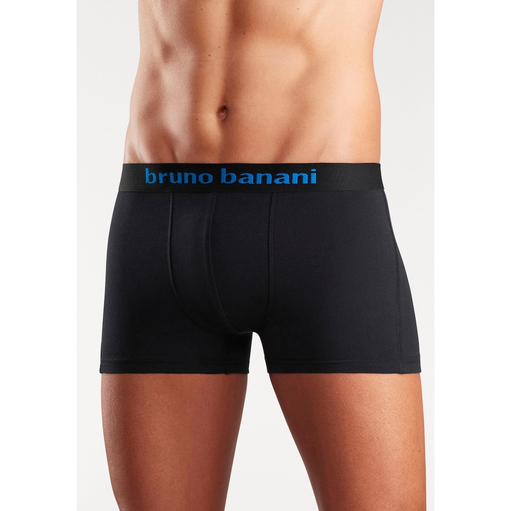 Bruno Banani Boxer »Boxershorts für Herren«, (Packung, 4 St.), mit farbigen Marken-Schriftzug am Bündchen