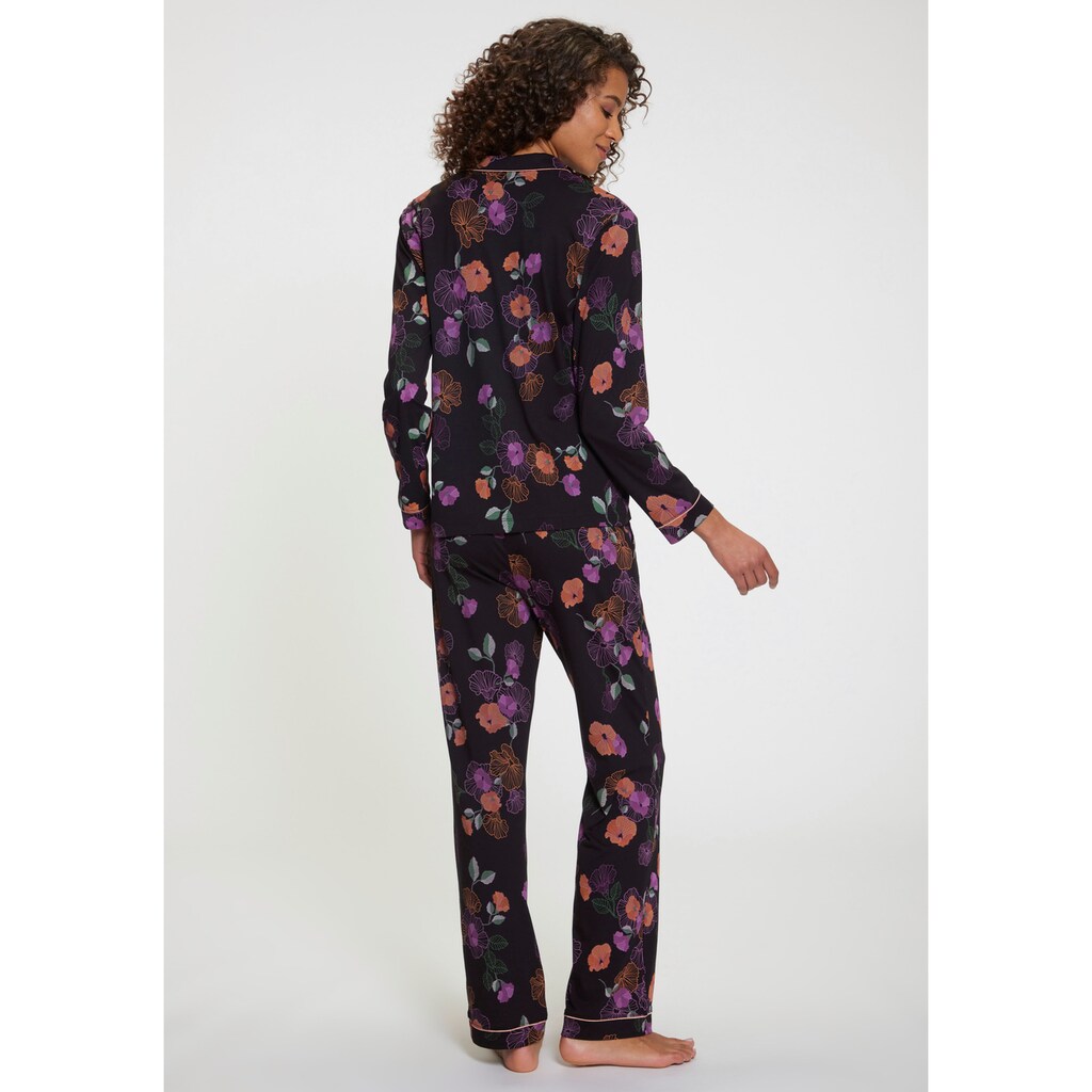 Vivance Dreams Pyjama, (2 tlg.), mit Blumen-Druck