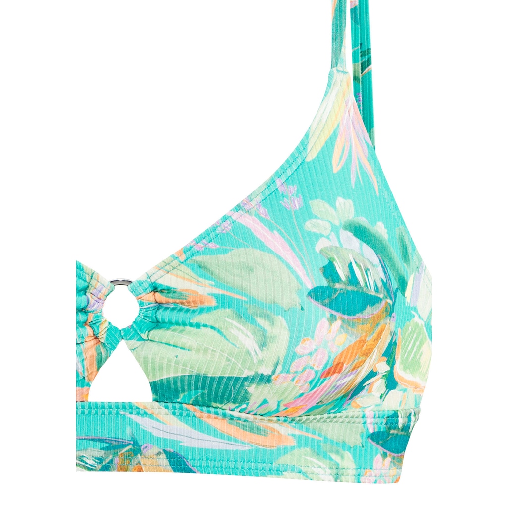 Venice Beach Triangel-Bikini-Top »Sandra«, in modischer, leicht glänzender Rippware