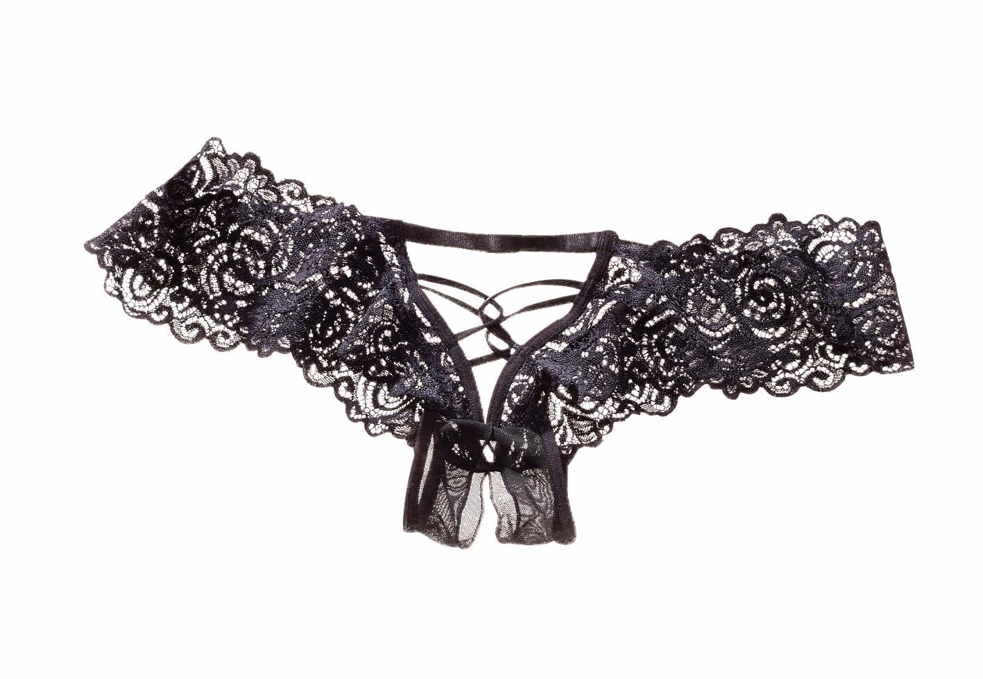 petite fleur goldfarben Panty-Ouvert, aus schöner transparenter Spitze