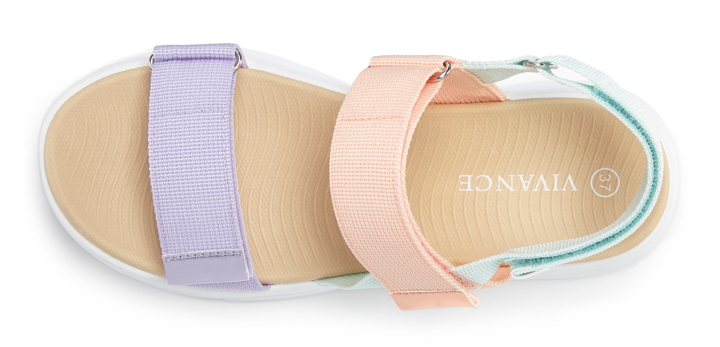 Vivance Sandale »Sandalette, Pantolette, Sommerschuhe, Riemchensandale«  NEU mit bunten Riemchen und Klettverschluss VEGAN