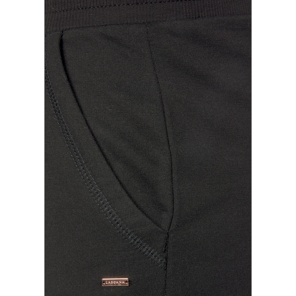 LASCANA Shorts, mit Rippbündchen und Umschlagsaum, Loungewear