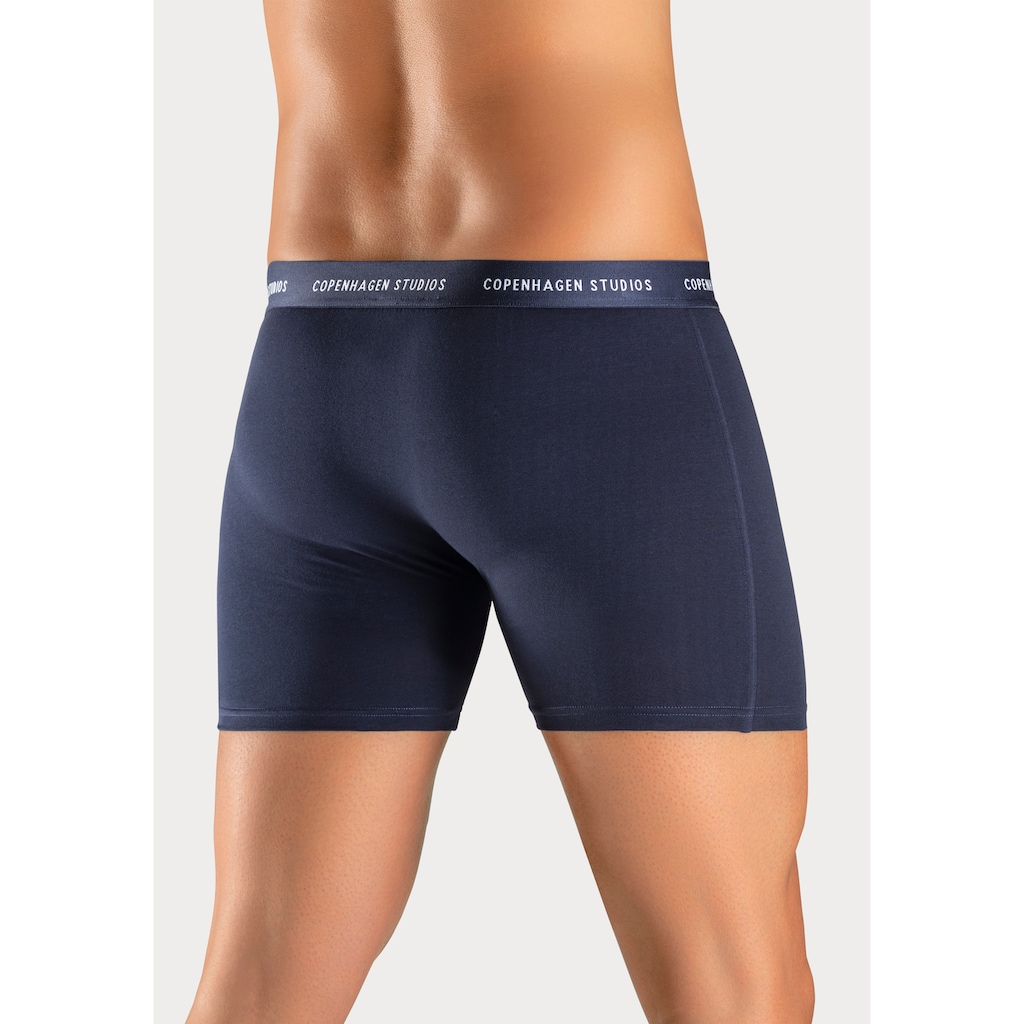 Copenhagen Studios Boxer »Boxershorts für Herren«, (3 St.), mit längerem Bein und Logobund